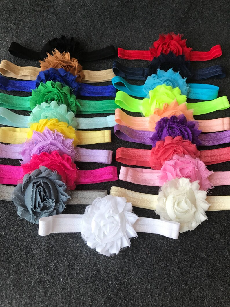 Baby headband Baby Flower Headbands Shabby Flower Headbands You choose Newborn Infant toddler Shabby Flower Headbands Baby Headbands