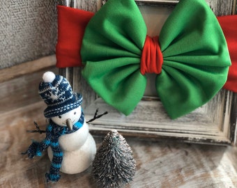Christmas baby nylon headband, baby girl head wrap, red bow, big bows, nylon headband, headwrap, red headband, toddler, big bows