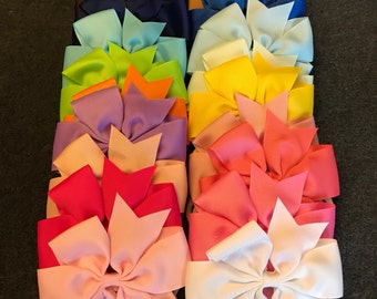 Set of 20 Nylon Baby Headband, Big Bow Headbands, Baby Bows, Nylon Headband, Large Bow Baby Headband, Baby Nylon Headband