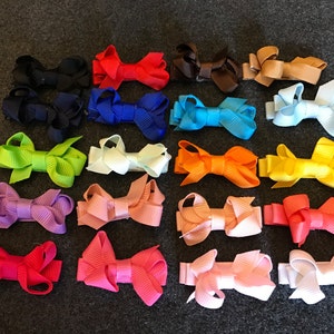Set of 20 Baby Hair Bows, Newborn Hair Bows, Baby Bows, Infant Hair Bows, Mini Hair Bows, Little Baby Bows, 2 inch Bows, Hair Bows Clips