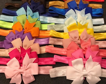 Baby Headband bow, Baby Bow Headband Set, Newborn Bow Headbands, Infant Bows, 3 Inch Bows, Baby Bow Headband, Baby Girl Bows