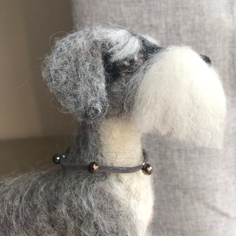 Dog Schnauzer Needle felted Dog