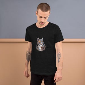Unisex T-Shirt Cotton Nature Shirt Bird Owl Gift Watercolor Art Tee T- Shirt