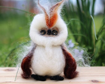 Owl Waldorf  Needle Felted Owl Handmade toy