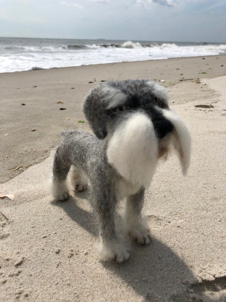 Dog Schnauzer Needle felted Dog
