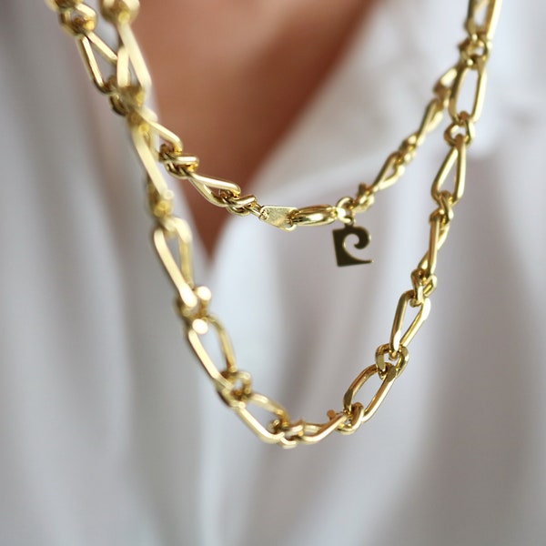 Pierre Cardin set chain bracelet necklace Gold Plated Chain set chain gold bracelet gold necklace Pierre Cardin vintage jewelry