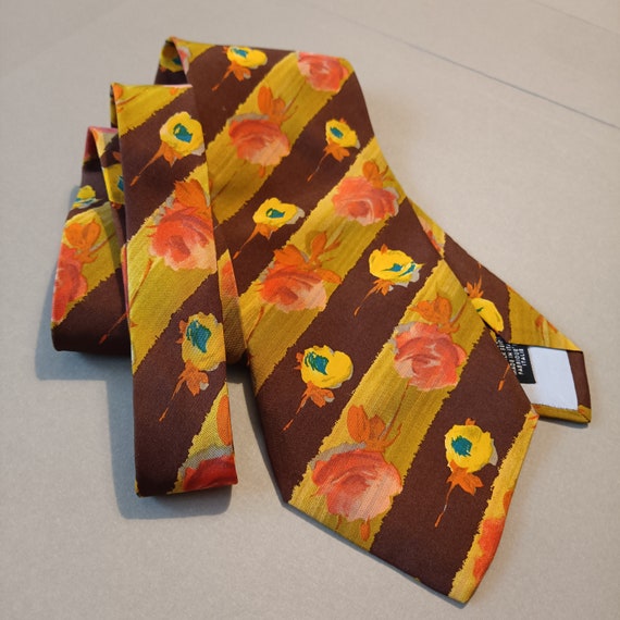 KENZO silk tie Wedding tie Silk floral necktie el… - image 7