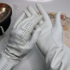 lamb leather gloves 6 1/4 Italy vintage women&#39;s Gloves stylish grey Leather lamb women&#39;s gloves Designer washable lambskin for women gloves