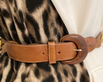 Vintage FURLA Leather Belt - Etsy display picture 3