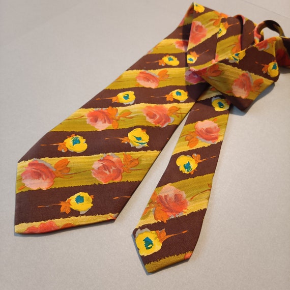 KENZO silk tie Wedding tie Silk floral necktie el… - image 9