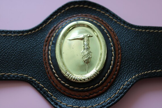TRUSSARDI belt brown belt vintage Belt genuine Lea