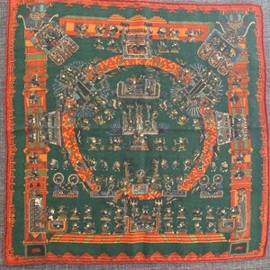 Hermes Astres et Soleils Scarf Bandana Vintage Pocket Scarf Vintage silk scarf