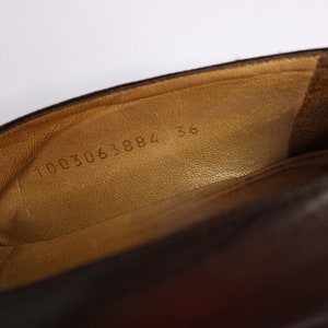 Baldinini Italien skor US6 EU36 UK4 antika pumps edwardianska skor vintage 50-talsskor bruna läderskor lyxmärkesskor bild 6