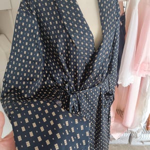 New vintage blue bathrobe size L XL 52