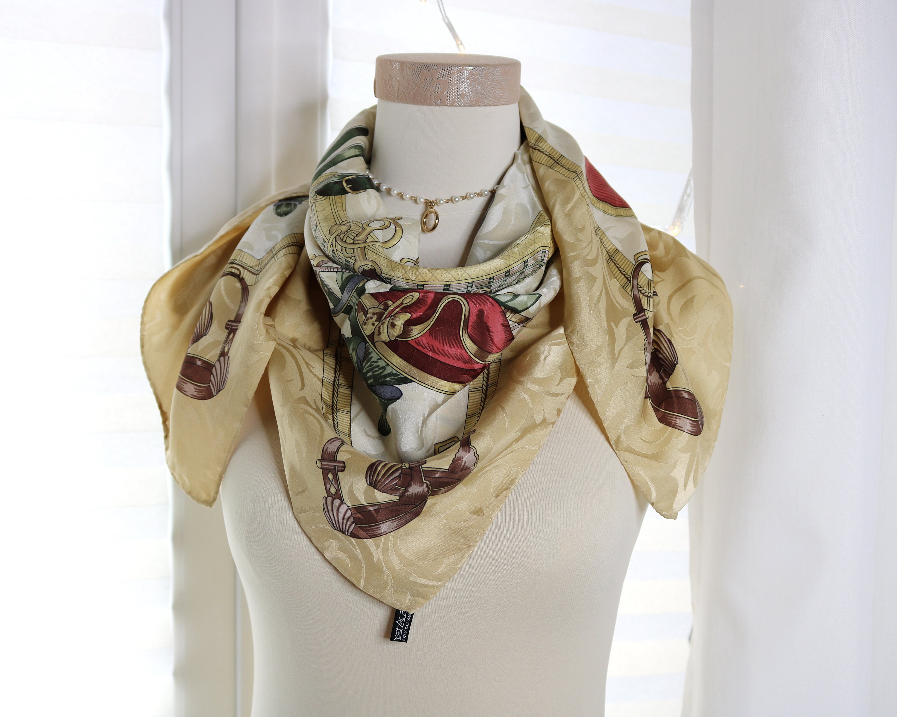 Equestrian scarf Italy silk scarf women's scarf square Etsy