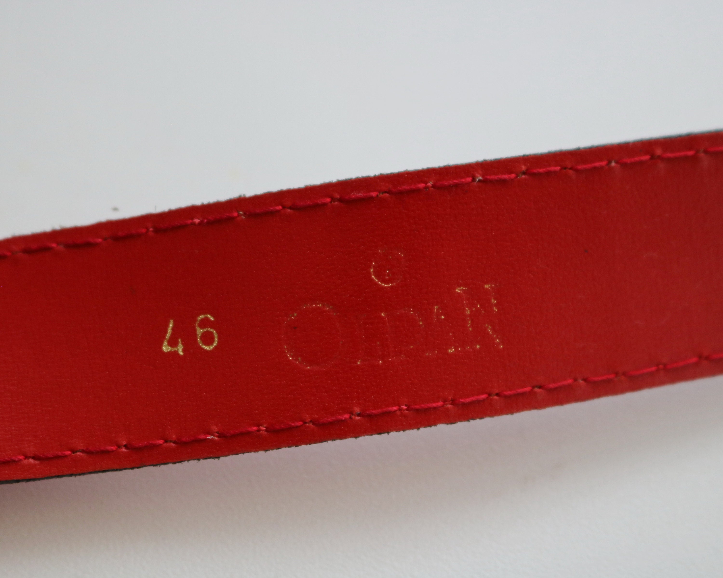 Vintage Olpan Italian Leather Cummerbund Belt Red Silk Bow Gold Hardware Sz S Belt, A Vintage, Concho, Coral, Repousse, Hallmark, Vintage, 369 main image 3