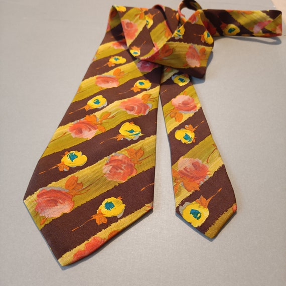 KENZO silk tie Wedding tie Silk floral necktie el… - image 8