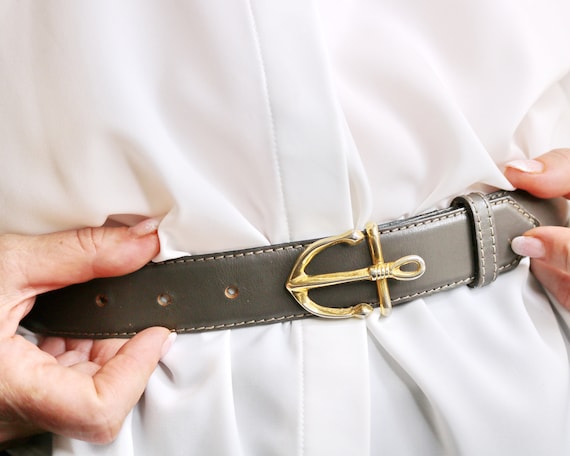 Max Mara Belt 31.5 Inch Leather Belt Vintage Belt Nautical