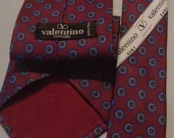 Corbata de seda Valentino corbata de seda para hombre Corbata de seda elegante Necktie Art Cravat regalo para hombres Valentino vintage