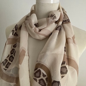 Salvatore Ferragamo Scarf Monogram Silk Scarf Long Logo Scarf Lightweight Silk Scarf Collectible Vintage Ferragamo Italy