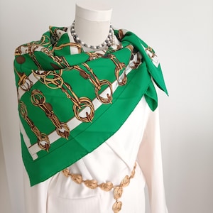 Vintage Hermès Silk Scarf “Mors et Filets”