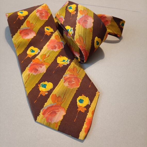 KENZO silk tie Wedding tie Silk floral necktie el… - image 10