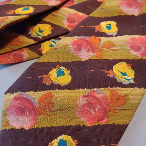 KENZO silk tie Wedding tie Silk floral necktie el… - image 6