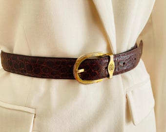Must de Cartier | Vintage Leather Belt | 1980s | Burgundy