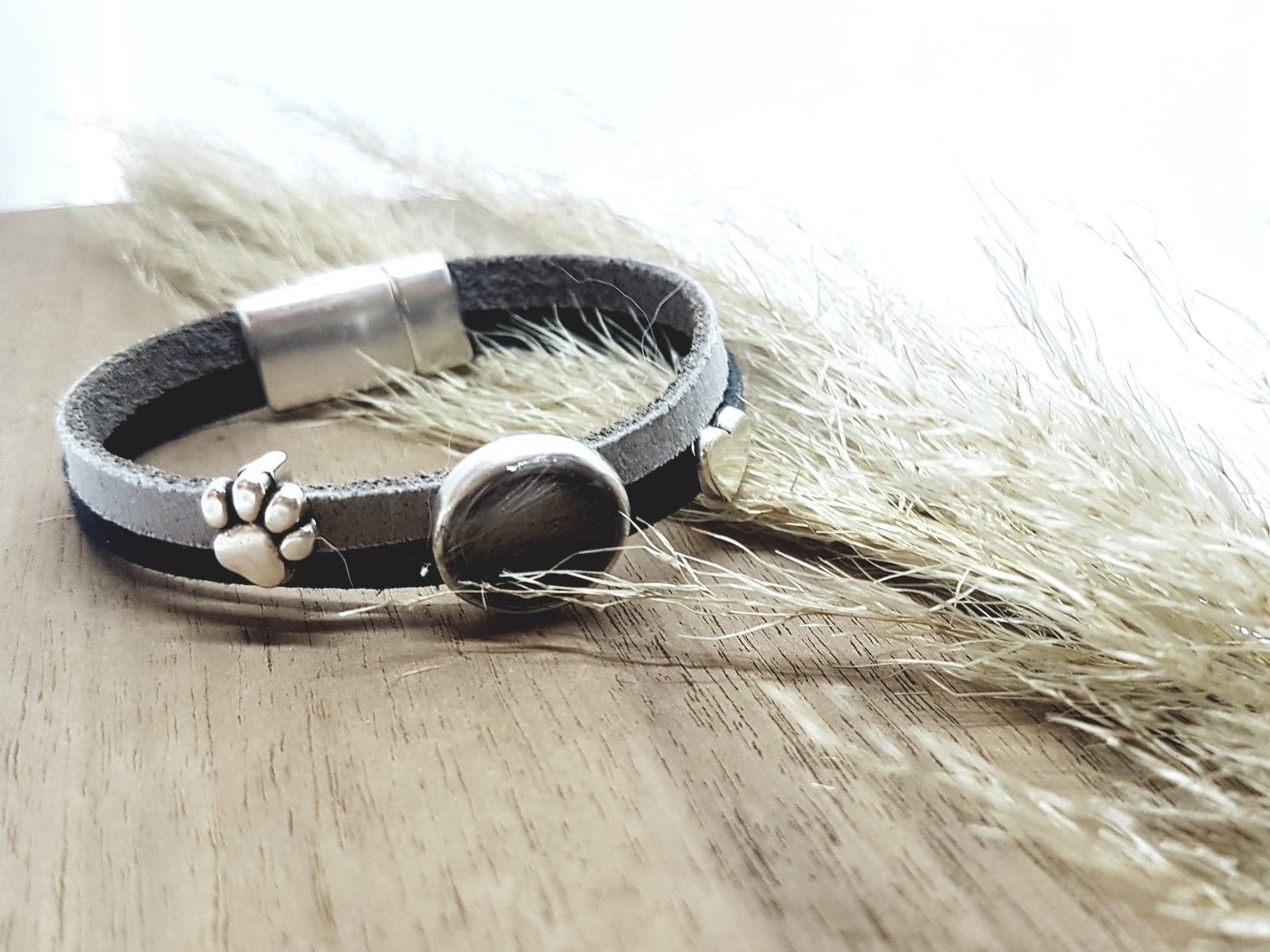 Pet hair memorial sale bracelet