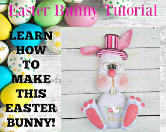 Easter Bunny Tutorial, Bunny Wreath Attachment DIY, Bunny Doll Making Video, Bunny Instructional Video, Wreath Attachment DIY