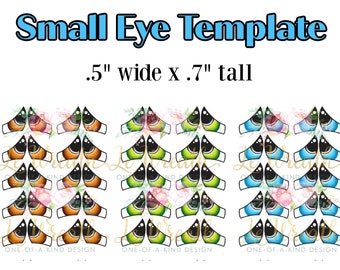 Small downloadable Eye Template, digital Eye template,  DIY Eye Template, Template to make Arts & Crafts Eyes