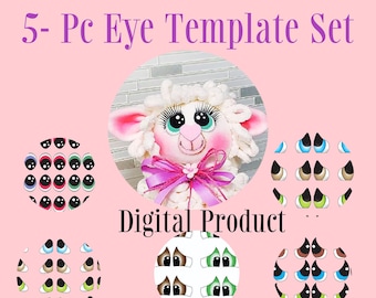 5 - Piece Eye templates to use on Arts & Crafts