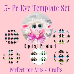 5 - Piece Eye templates to use on Arts & Crafts
