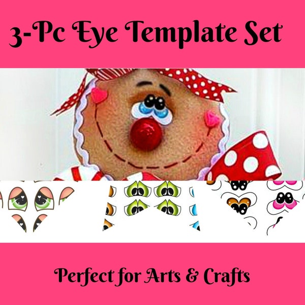 3 Piece Eye templates to use on Arts & Crafts