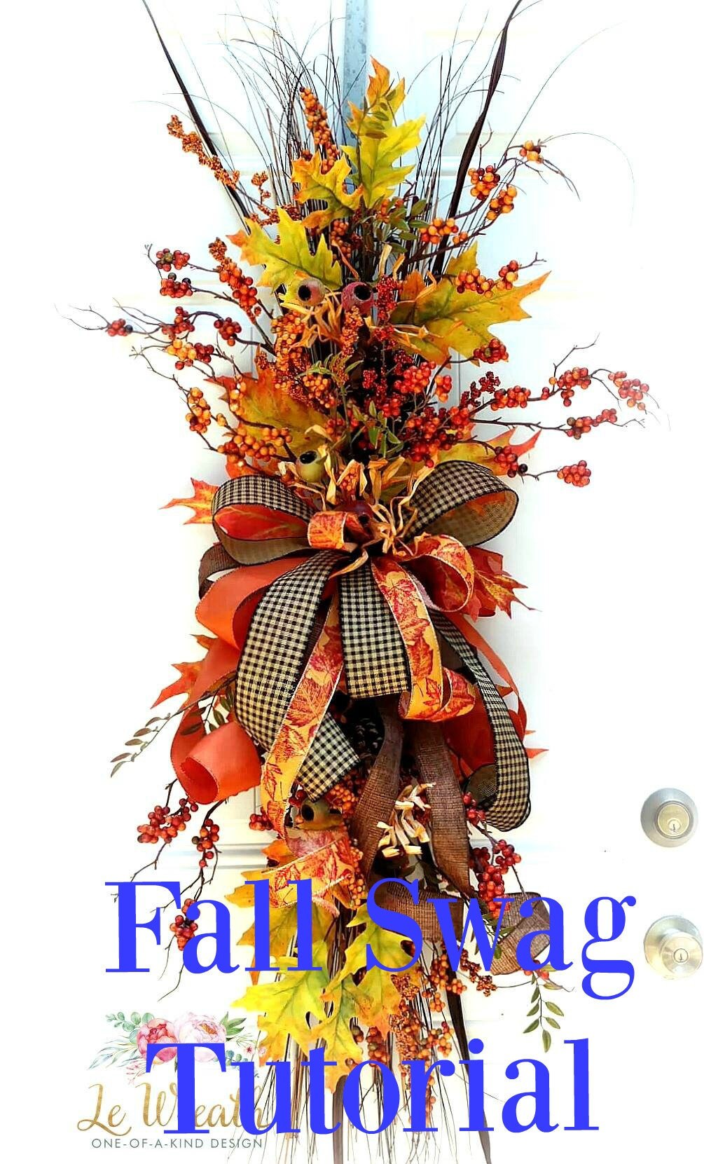 DIY Video, How to Make a Swag,instructional Video, Floral Wreath, Fall