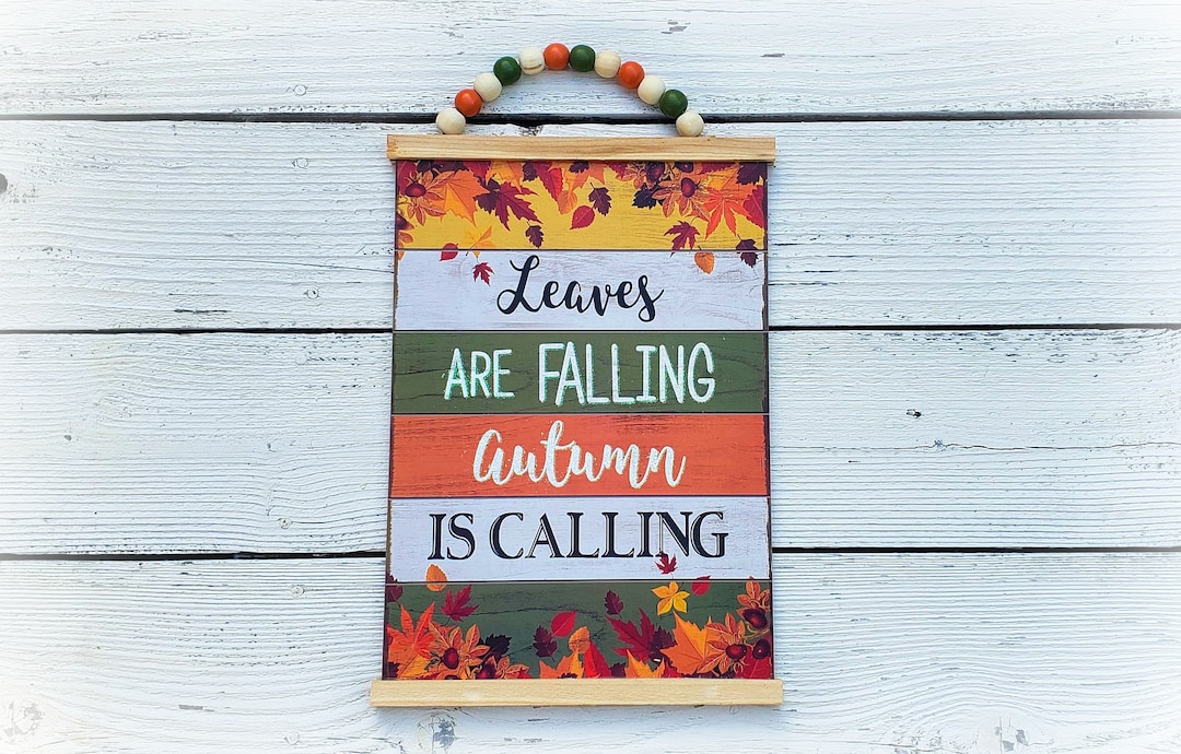 October Sign Print Fall Door Decor, Fall Sign, Fall Wall Decor, Autumn Sign, Sign for ...