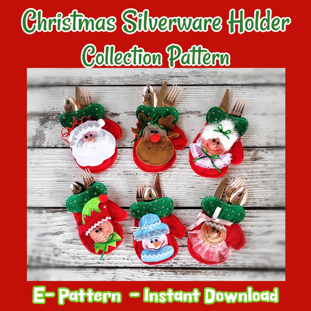 Christmas Silverware Holder Epattern, Cutlery Holder Pattern for — free download