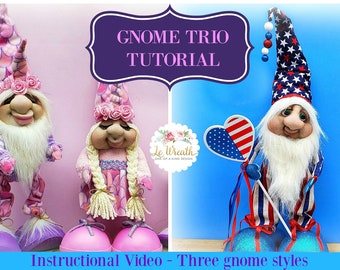 Gnome Making Tutorial, Gnome Instructional Video, How to Make a Gnome Video, Gnome Wreath Attachment DIY, Gnome Sweet Gnome