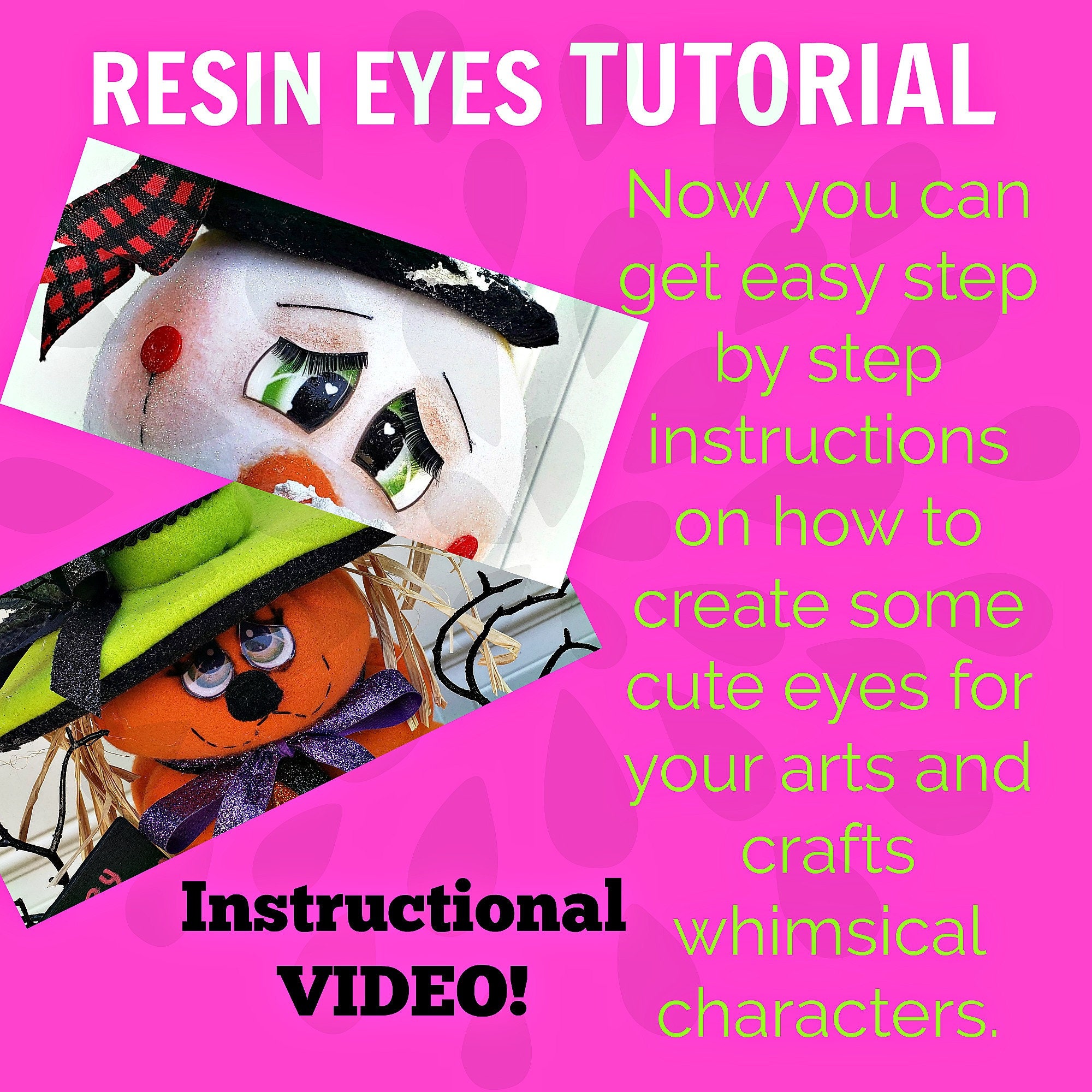 Resin Eyes for Arts & Crafts VIDEO, Eyes DIY Video, Instructional Vid…