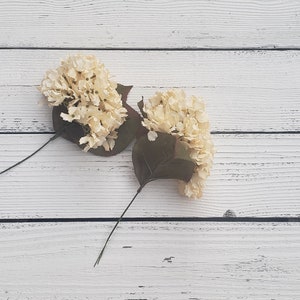Beige Fall Hydrangea Pick,  Artificial floral Pick, Floral greenery, floral supplies, Mixed floral bush, greenery