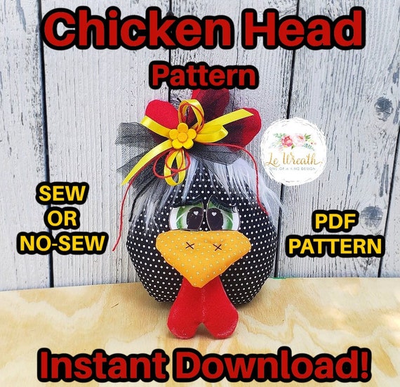 Sew OR No Sew Chicken Epattern Chicken PDF Pattern Chicken Etsy