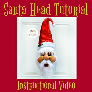 How to make a Tall Santa Head design, Santa Had Sitter  DIY, Instructional video, Step by Step video Gingerbread , Wreath Attachments