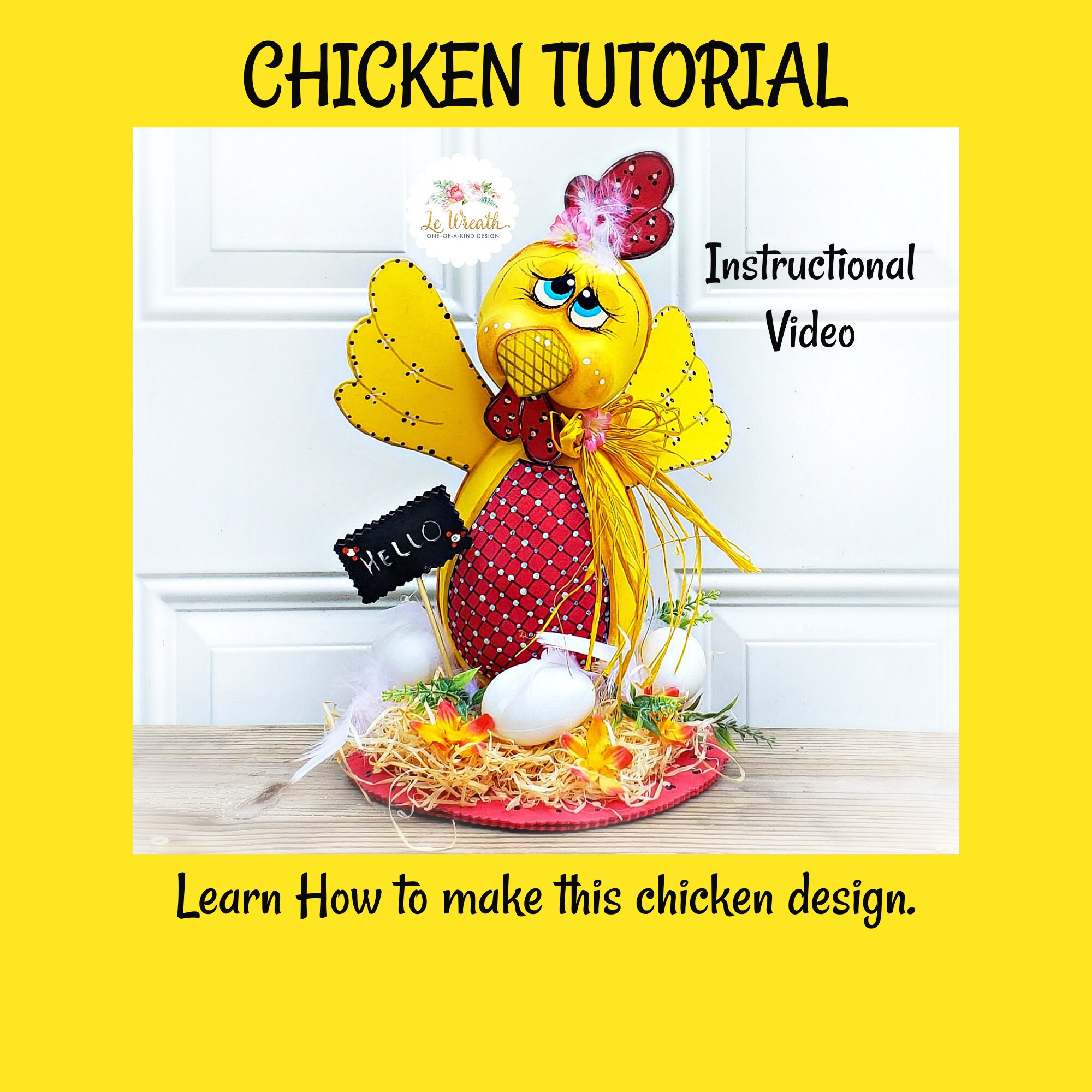 Chicken Doll Tutorial Chick DIY Hen Doll Do It Yourself Hen Etsy