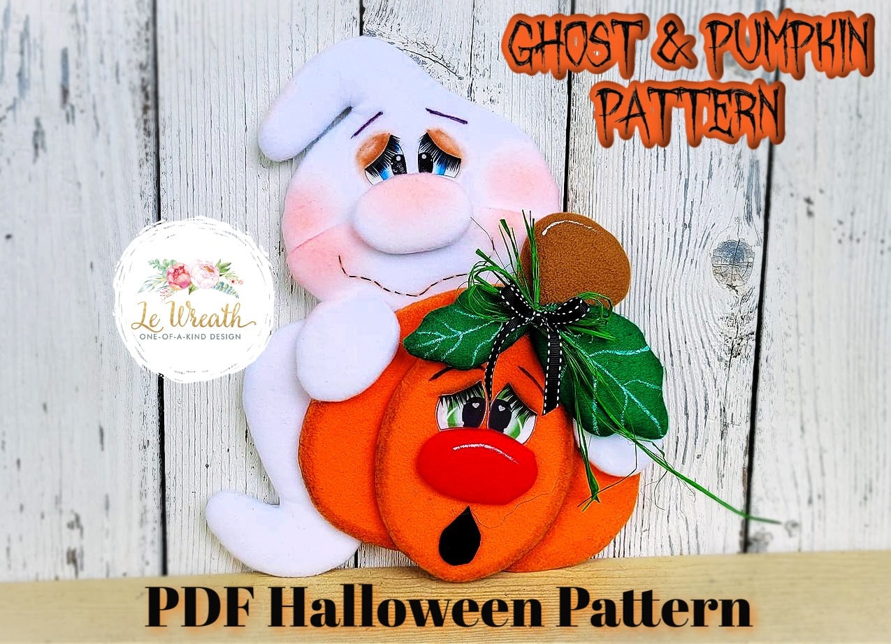 No Sew Halloween PDF Pattern, Ghost Pattern, Pumpkin Electronic Patte…