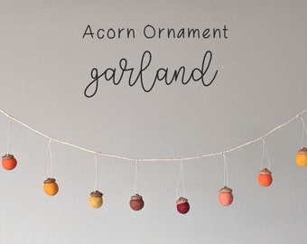 Acorn Garland : Felted Wool Acorns