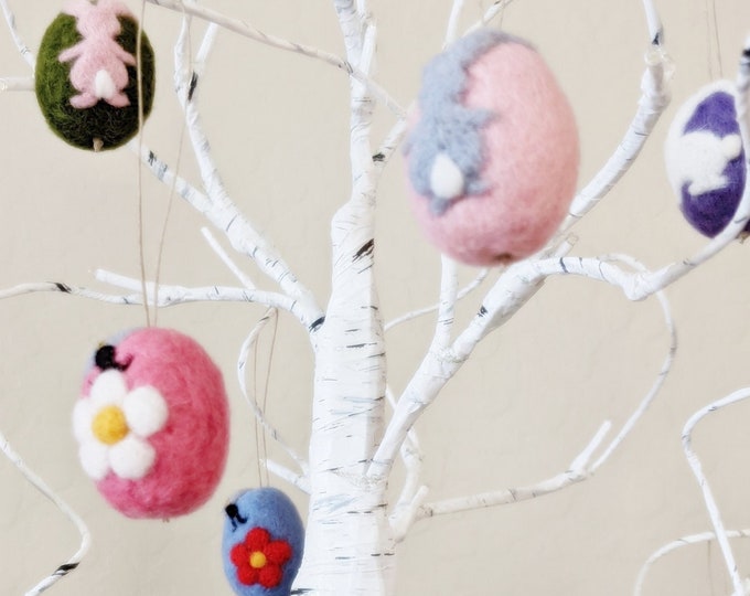 Easter Egg Decor : Hand-Felted Easter Eggs