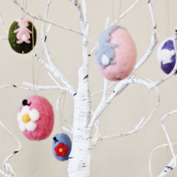 Easter Egg Decor : Hand-Felted Easter Eggs