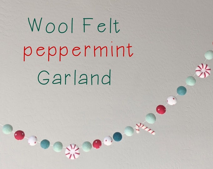 Christmas Garland : Peppermint Christmas Garland