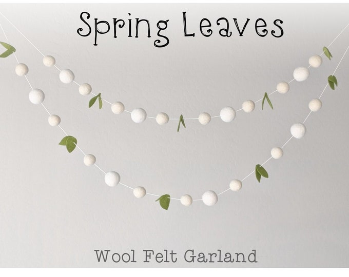 Spring Garland : Felt Ball Garland for Spring