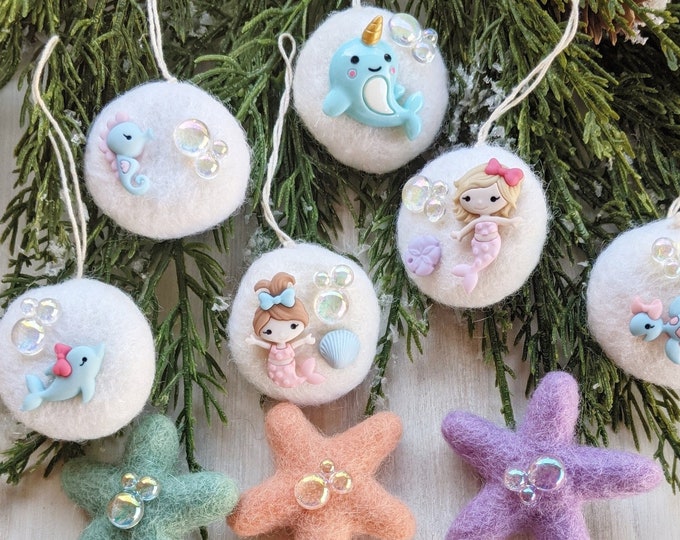 Whimsical Christmas Ornament: Mermaid Christmas Ornaments